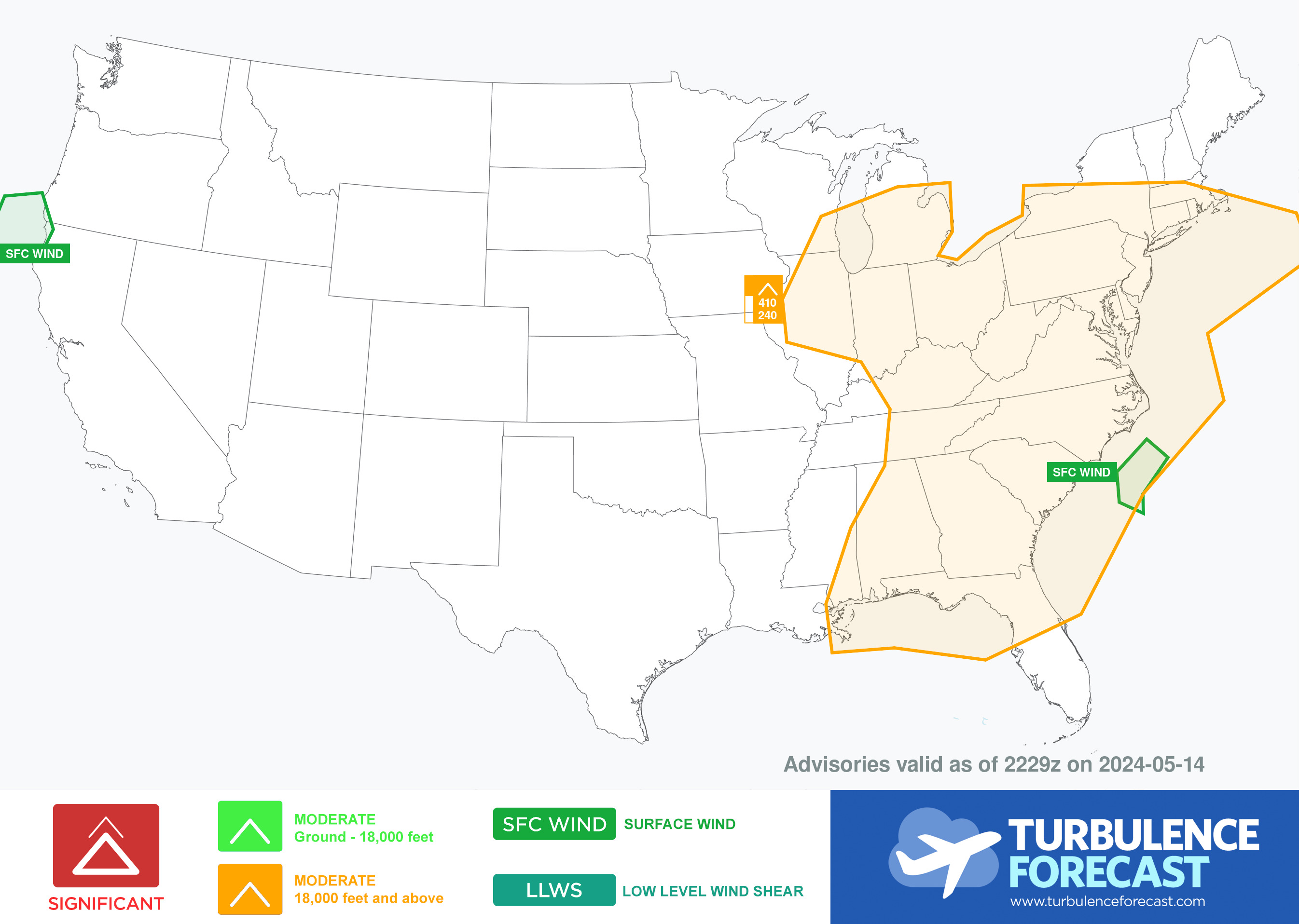 Airmets map (US)
